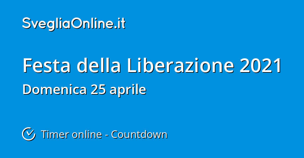 Festa della Liberazione 2021 - Timer online - Countdown